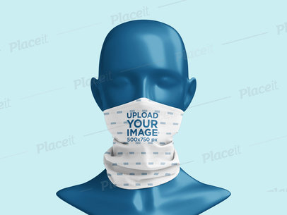 Mockup of a Neck Gaiter Displayed on a Mannequin 4993-el1