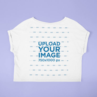Mockup of a Crop Top Crewneck Tee 