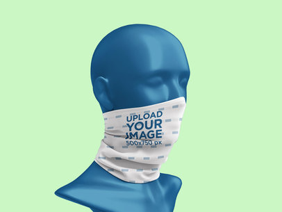 Mockup of a Neck Gaiter on a Rendered Mannequin 4994-el1