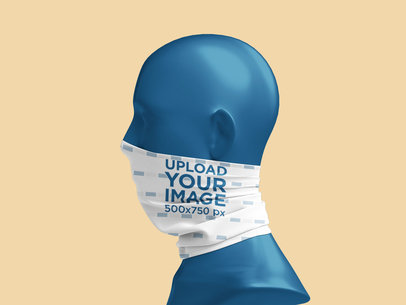 Side-View Mockup of a Neck Gaiter on a Mannequin 4996-el1