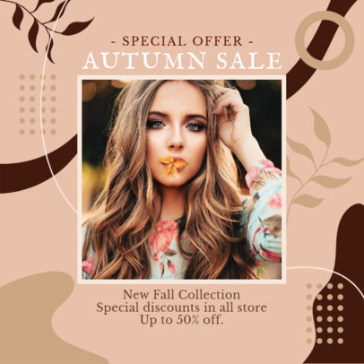 Trendy Instagram Post Template for Special Fall Sales