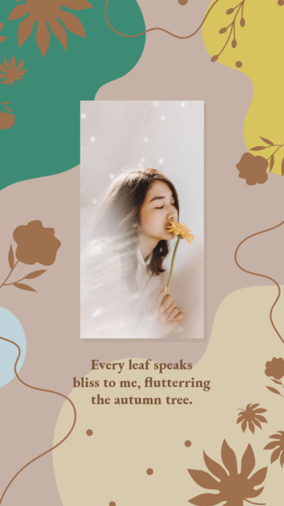 Fall-Themed Instagram Story Creator with an Elegant Layout for a Quote 2944g