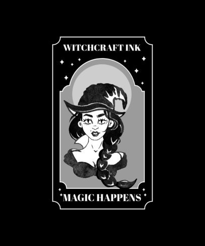 T-Shirt Design Templates with a Witchcraft Theme