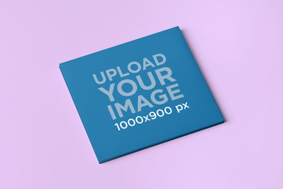 Simple Mockup of a Digipack on a Solid Color Surface 4933-el1