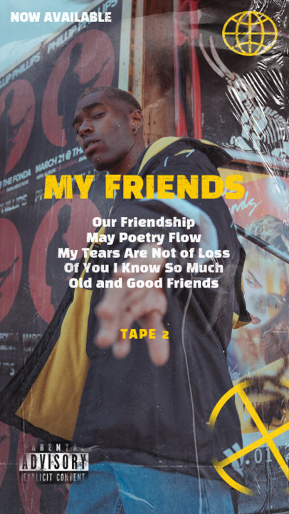 Instagram Story Maker for an Urban-Style Musician's Playlist