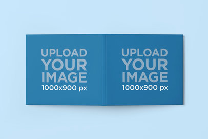 Mockup of a Digipak Spread on a Colored Surface 4935-el1