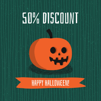 Instagram Post Template with a Halloween Discount