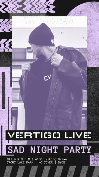 Instagram Story Video Maker for a Rap Concert Announcement