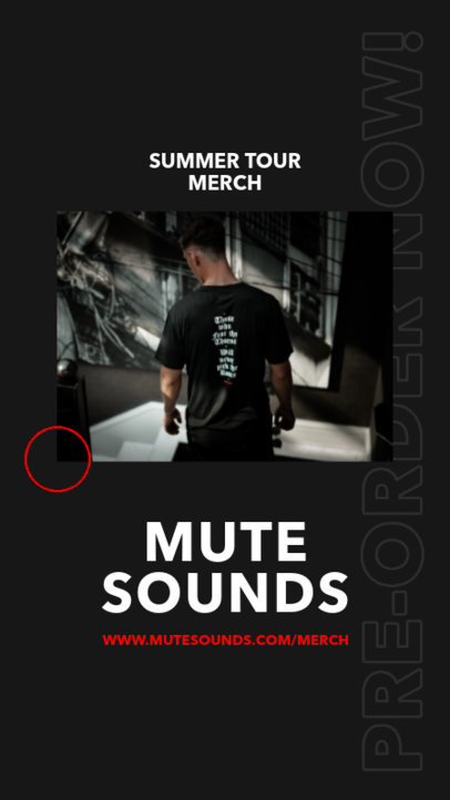 Minimalist Instagram Story Design Maker to Promote an Artist's Merch 