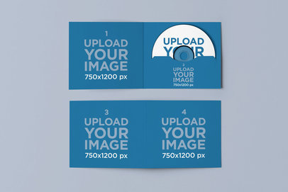 Mockup of a Two Open Digipacks 4945-el1