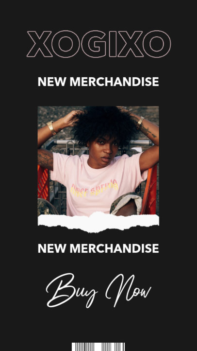Instagram Story Design Maker to Promote an Artist's Merch