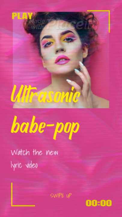 Instagram Story Video Maker for a Pop Music Video Announcement 