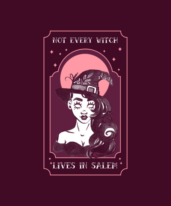 Placeit - Witchcraft-Themed T-Shirt Design Generator Featuring a Salem ...