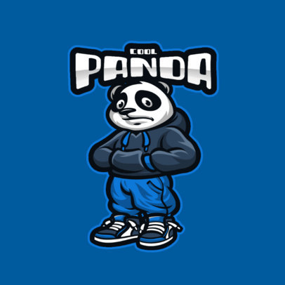 Gaming Logo Creator Featuring a Panda with a Street Style 