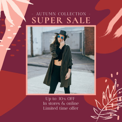 Instagram Post Design Maker for a Super Autumn Sale 