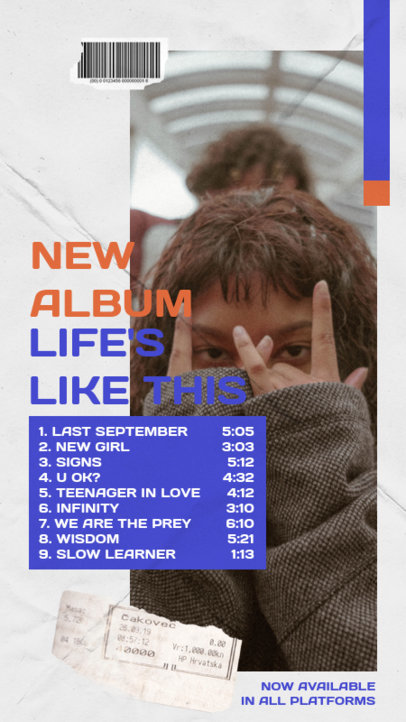 Instagram Story Design Template for an Underground Music Playlist Announcement 2839-el1