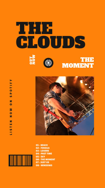 Instagram Story Template to Promote a Rock Band's New Album 
