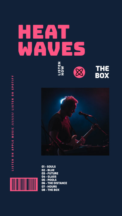 Instagram Story Template Featuring a Rock Music Playlist 2847c-el1