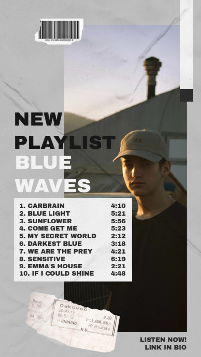 Instagram Story Design Template for an Indie Pop Playlist Promotion 2839D-el1