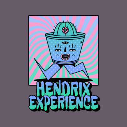 Retro Logo Creator with a Trippy Character