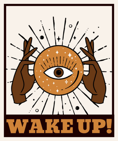 T-Shirt Design Maker with a Street Art Style Featuring a Mystic Eye 2b