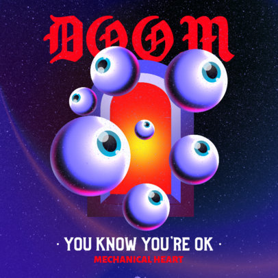 Rock Album Cover Maker with Bizarre Airbrush Graphics 2943a