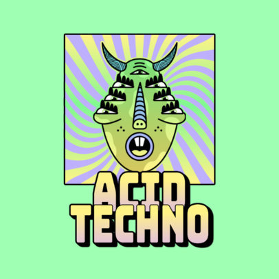 Logo Template for an Acid Techno Music Channel