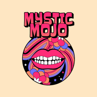 Disco Music Logo Maker Featuring a Psychedelic Graphic