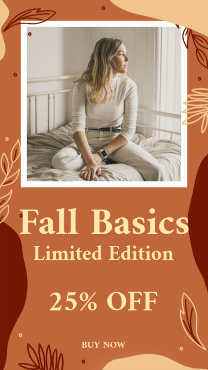 Fall-Themed Instagram Story Maker for Clothing Deals 