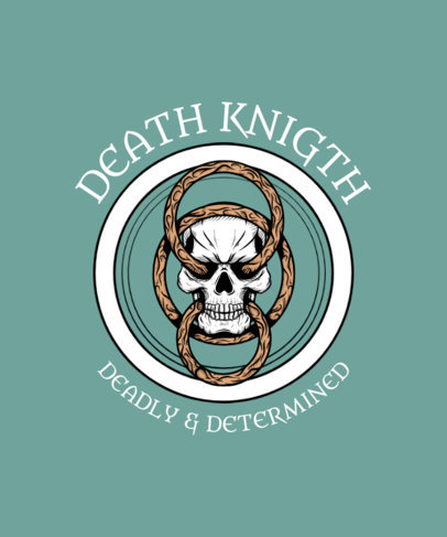 T-Shirt Design Creator Featuring a Knight's Skull