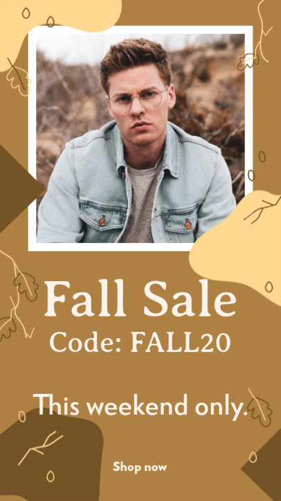 Cool Instagram Story Design Template for an Autumn Sale 