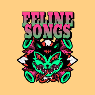 Acid House Logo Creator Featuring a Creepy Illustration