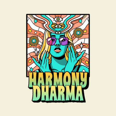 Funk Music Logo Maker with a 70s Psychedelic Style