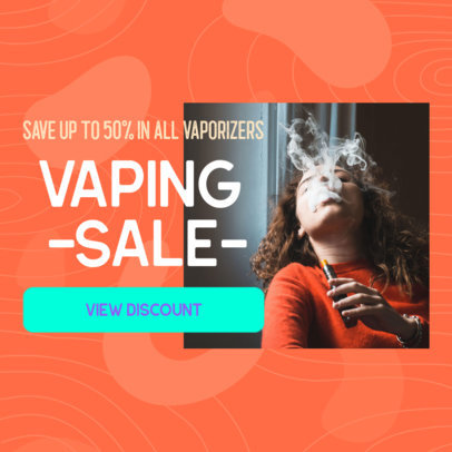 Ad Banner Maker for Vapers Dropshippers Announcing a Sale 2936c