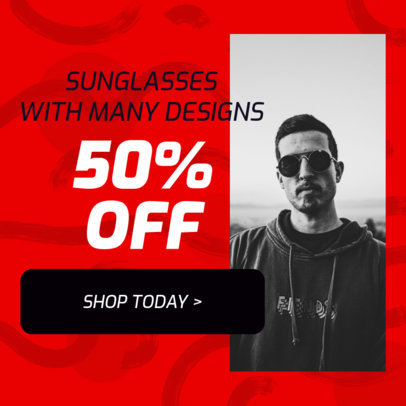 Ad Banner Creator for a Discount on Dropshipping Glasses 2936b