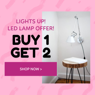 Ad Banner Template for a Promo on Dropshipping Lamps
