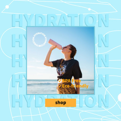 Dropshipping-Themed Ad Banner Template for Eco-Friendly Tumblers  2937a