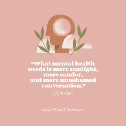 Instagram Post Maker Featuring Mental Health Awareness Quotes