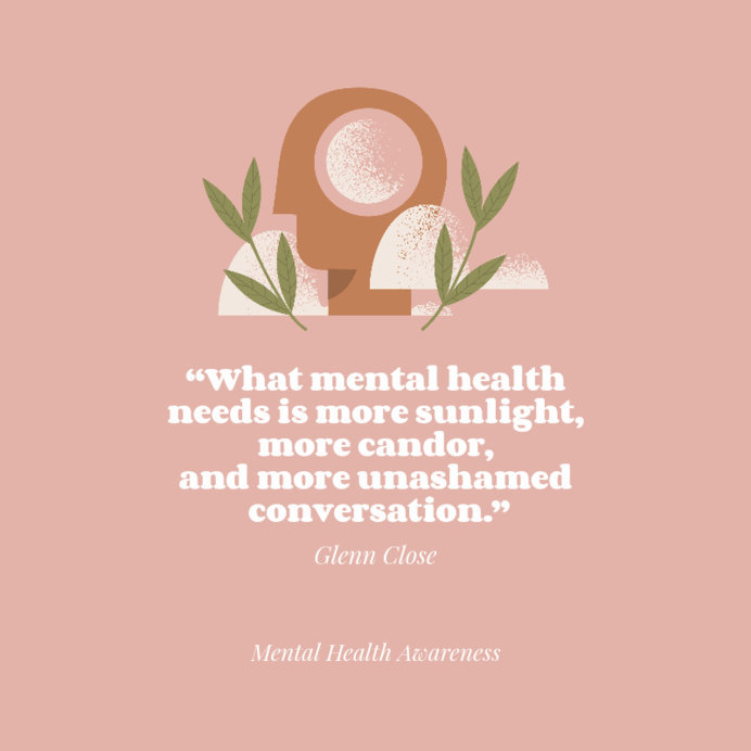 Placeit - Instagram Post Maker Featuring Mental Health Awareness Quotes