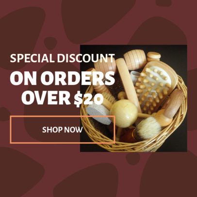 Ad Banner Design Template for Dropshipping Businesses Featuring a Product Shot 2936i