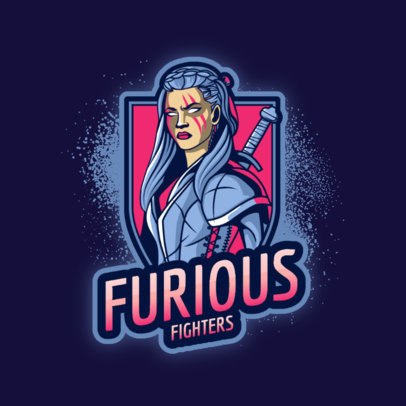 Gaming Logo Generator of a Brave Female Viking Warrior