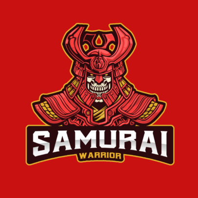 Illustrated Logo Maker Featuring Samurai Warriors 