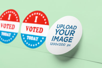 Mockup of Three Political Campaign Stickers 