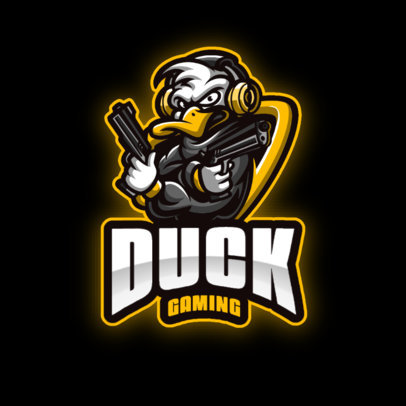 Gaming Logo Maker with Intense Mascots Carrying Weapons