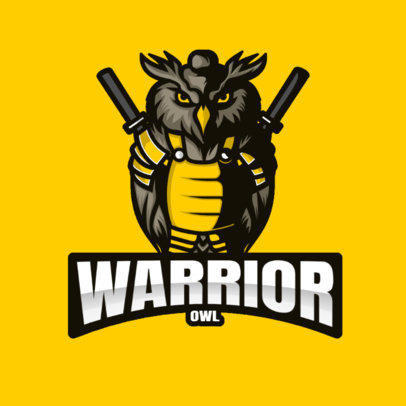 Gaming Logo Creator with an Illustration of an Owl Warrior