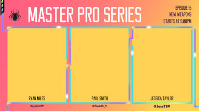 Gaming Twitch Overlay Design Maker Featuring Multiple Webcams 2970