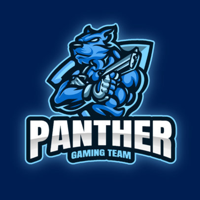 Gaming Logo Maker Featuring an Anthropomorphic Character with Guns