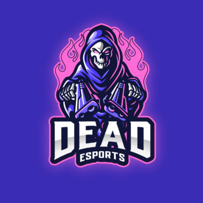 Gaming Logo Creator Featuring a Menacing Character with Guns