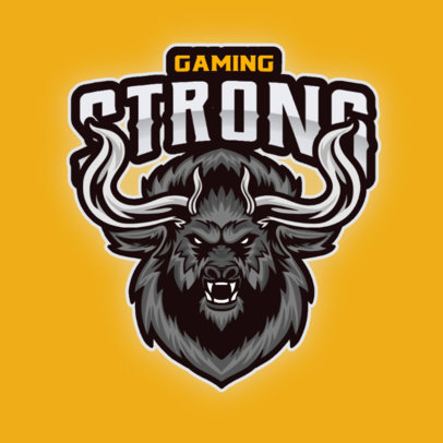 Sports Logo Maker with a Horned Animal Illustration
