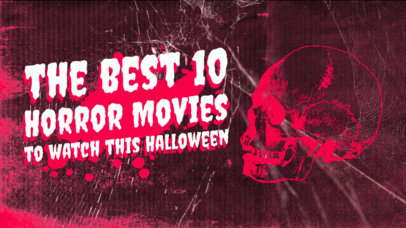 YouTube Thumbnail Design Template For Halloween-Themed Content